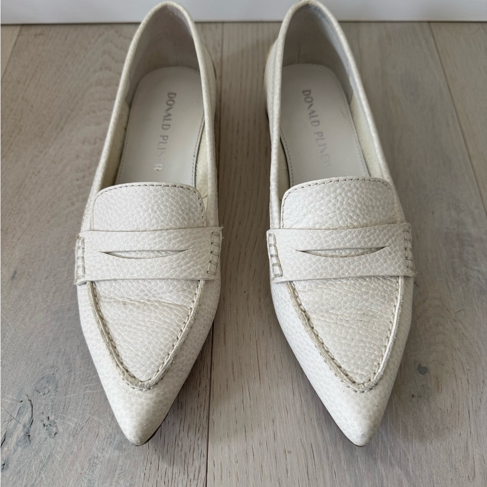 Donald J. Pliner White Loafers